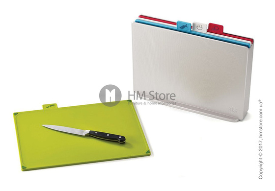 Набор разделочных досок на подставке Joseph Joseph Index Large, Silver