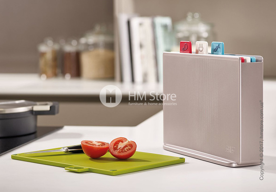 Набор разделочных досок на подставке Joseph Joseph Index Large, Silver