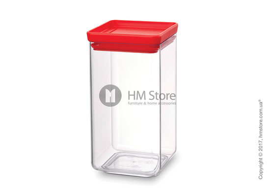 Емкость для хранения сыпучих продуктов Brabantia Square Canister 1,6 л, Red Емкость для хранения сыпучих продуктов Brabantia Square Canister 1,6 л, Red