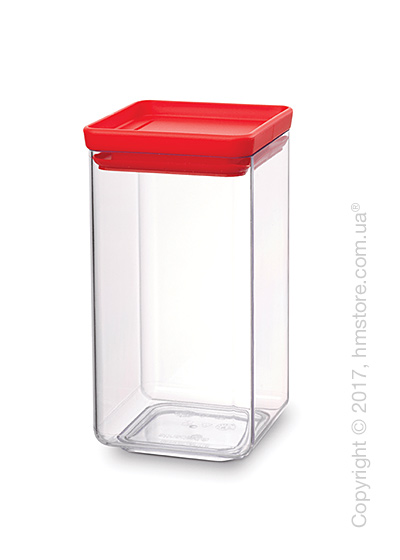 Емкость для хранения сыпучих продуктов Brabantia Square Canister 1,6 л, Red