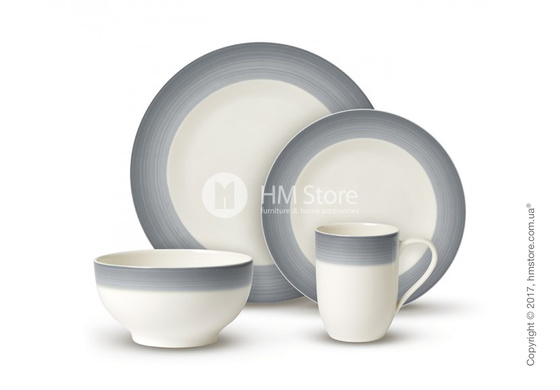 Набор фарфоровой посуды Villeroy & Boch коллекция Colourful Life на 2 персоны, 8 предметов, Cosy Grey