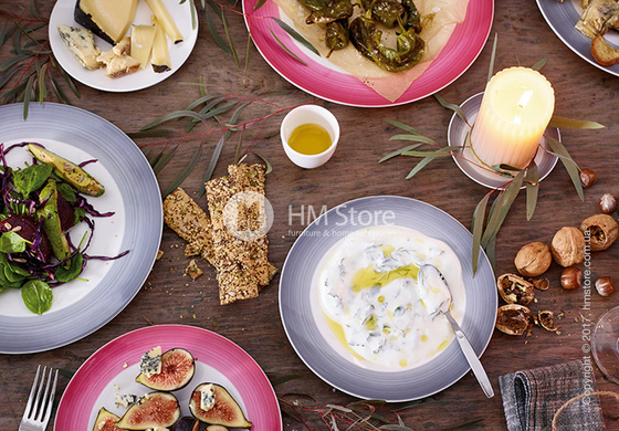 Набор фарфоровой посуды Villeroy & Boch коллекция Colourful Life на 2 персоны, 8 предметов, Cosy Grey