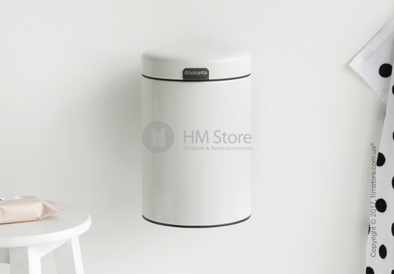 Ведро для мусора Brabantia Wall Mounted Bin NewIcon 3 л, White Ведро для мусора Brabantia Wall Mounted Bin NewIcon 3 л, White