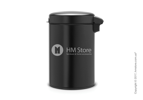 Ведро для мусора Brabantia Wall Mounted Bin NewIcon 3 л, Matt Black