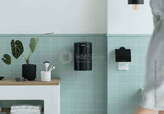 Ведро для мусора Brabantia Wall Mounted Bin NewIcon 3 л, Matt Black