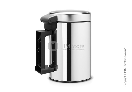 Ведро для мусора Brabantia Wall Mounted Bin NewIcon 3 л, Brilliant Steel