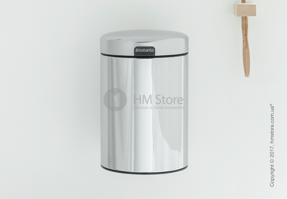 Ведро для мусора Brabantia Wall Mounted Bin NewIcon 3 л, Brilliant Steel