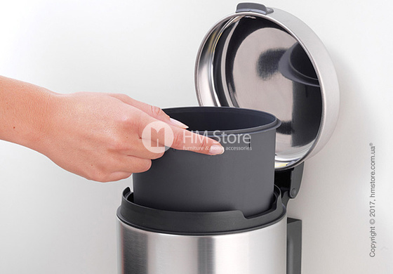 Ведро для мусора Brabantia Wall Mounted Bin NewIcon 3 л, Matt Steel
