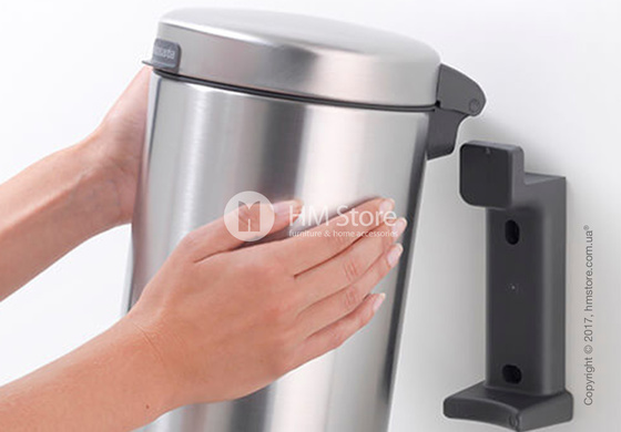 Ведро для мусора Brabantia Wall Mounted Bin NewIcon 3 л, Matt Steel