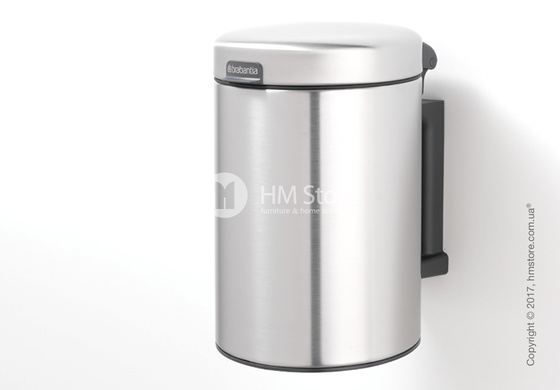 Ведро для мусора Brabantia Wall Mounted Bin NewIcon 3 л, Matt Steel
