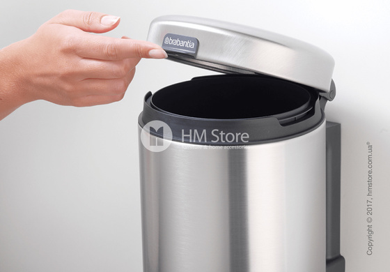 Ведро для мусора Brabantia Wall Mounted Bin NewIcon 3 л, Matt Steel