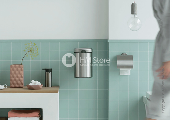 Ведро для мусора Brabantia Wall Mounted Bin NewIcon 3 л, Matt Steel