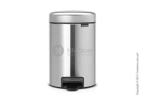 Ведро для мусора Brabantia Pedal Bin NewIcon 3 л, Matt Steel
