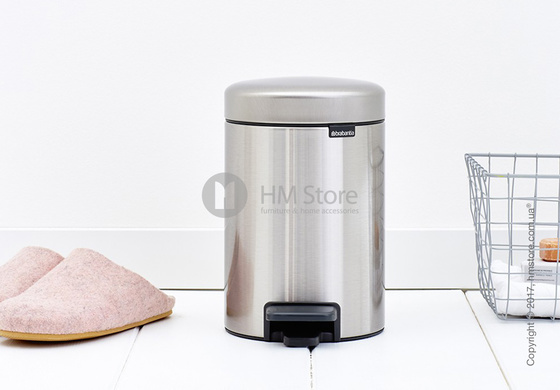 Ведро для мусора Brabantia Pedal Bin NewIcon 3 л, Matt Steel