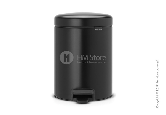 Ведро для мусора Brabantia Pedal Bin NewIcon 5 л, Matt Black