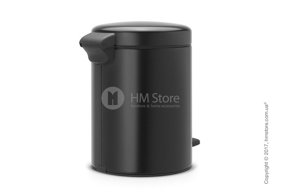 Ведро для мусора Brabantia Pedal Bin NewIcon 5 л, Matt Black