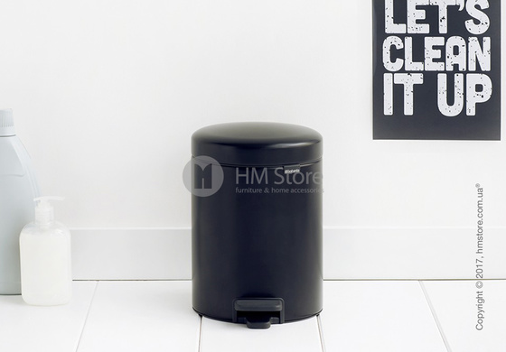 Ведро для мусора Brabantia Pedal Bin NewIcon 5 л, Matt Black