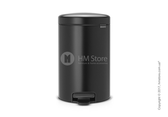 Ведро для мусора Brabantia Pedal Bin NewIcon 12 л, Matt Black