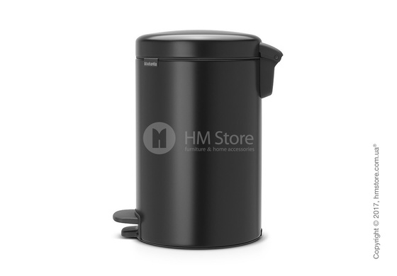 Ведро для мусора Brabantia Pedal Bin NewIcon 12 л, Matt Black