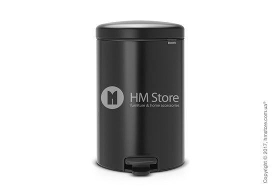 Ведро для мусора Brabantia Pedal Bin NewIcon 20 л, Matt Black
