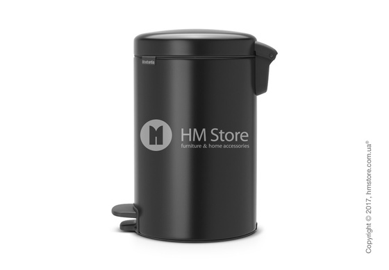 Ведро для мусора Brabantia Pedal Bin NewIcon 20 л, Matt Black
