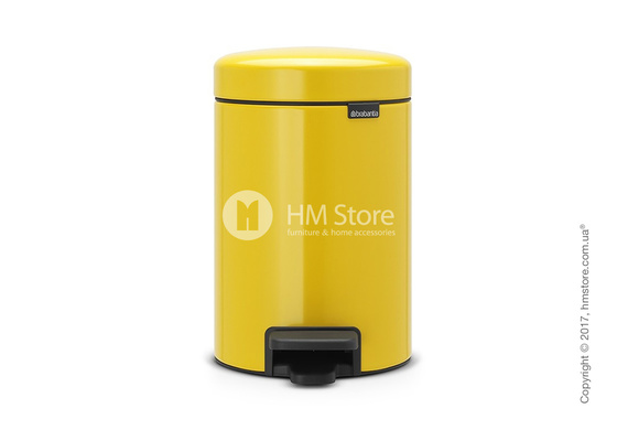 Ведро для мусора Brabantia Pedal Bin NewIcon 3 л, Daisy Yellow