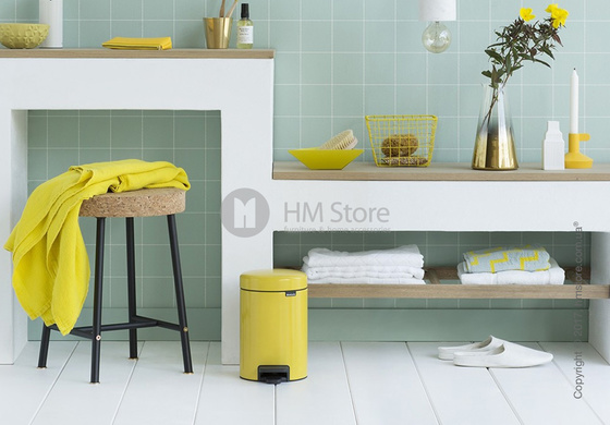 Ведро для мусора Brabantia Pedal Bin NewIcon 3 л, Daisy Yellow