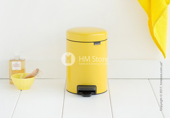 Ведро для мусора Brabantia Pedal Bin NewIcon 3 л, Daisy Yellow
