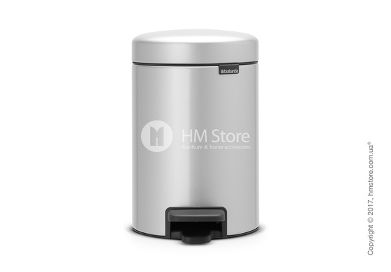 Ведро для мусора Brabantia Pedal Bin NewIcon 3 л, Metallic Grey