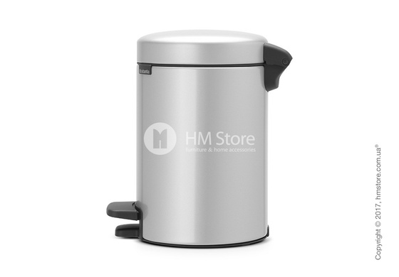 Ведро для мусора Brabantia Pedal Bin NewIcon 3 л, Metallic Grey