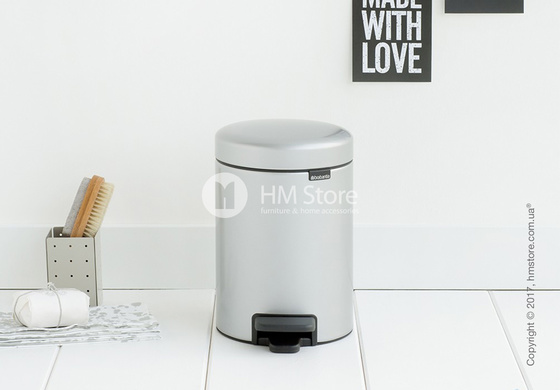 Ведро для мусора Brabantia Pedal Bin NewIcon 3 л, Metallic Grey