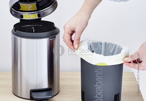 Ведро для мусора Brabantia Pedal Bin Newicon 3 л, Matt Steel Fingerprint Proof