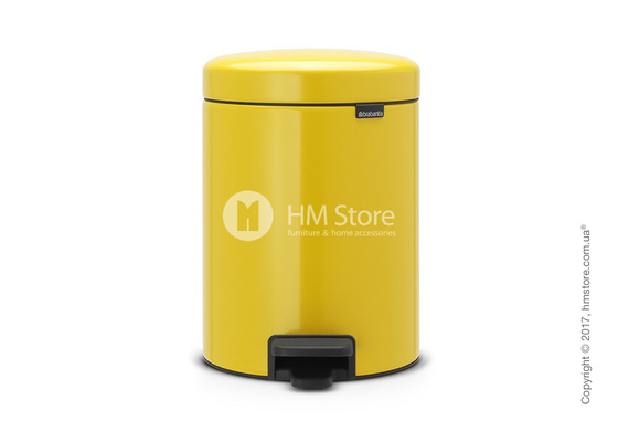 Ведро для мусора Brabantia Pedal Bin NewIcon 5 л, Daisy Yellow