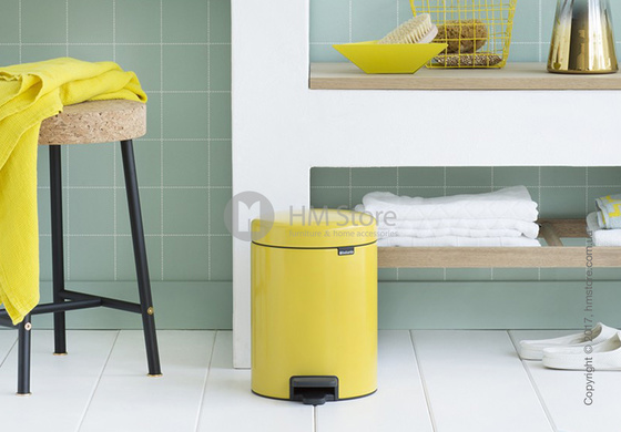 Ведро для мусора Brabantia Pedal Bin NewIcon 5 л, Daisy Yellow