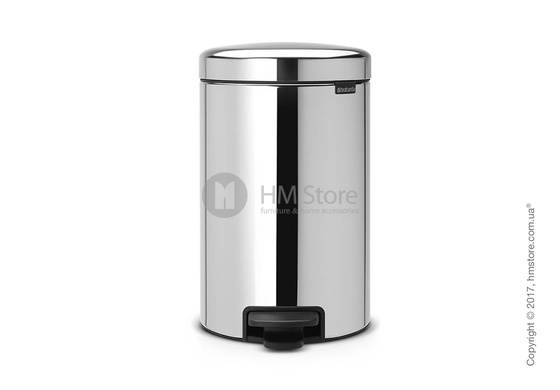 Ведро для мусора Brabantia Pedal Bin NewIcon 12 л, Brilliant Steel