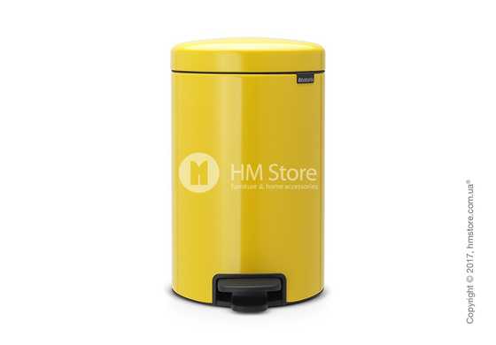 Ведро для мусора Brabantia Pedal Bin NewIcon 12 л, Daisy Yellow