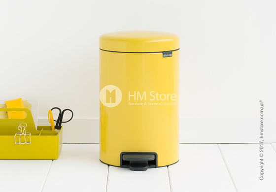 Ведро для мусора Brabantia Pedal Bin NewIcon 12 л, Daisy Yellow