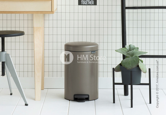 Ведро для мусора Brabantia Pedal Bin Newicon 12 л, Platinum