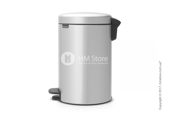 Ведро для мусора Brabantia Pedal Bin NewIcon 12 л, Metallic Grey