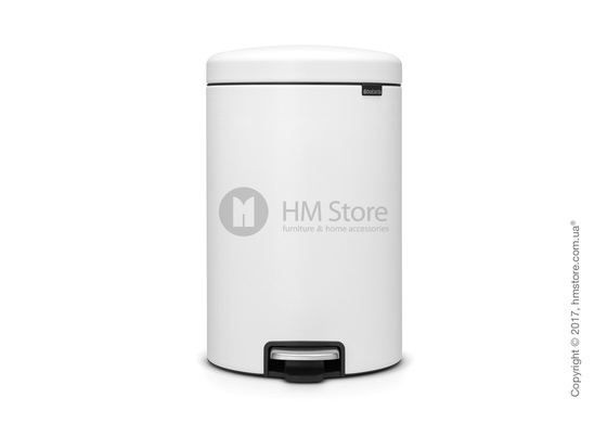 Ведро для мусора Brabantia Pedal Bin NewIcon Luxury 12 л, Mineral Eternal White