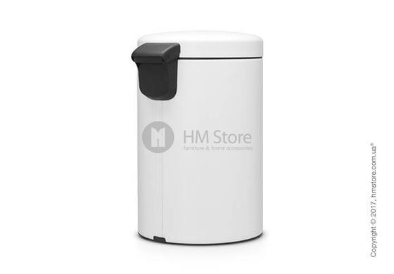 Ведро для мусора Brabantia Pedal Bin NewIcon Luxury 12 л, Mineral Eternal White