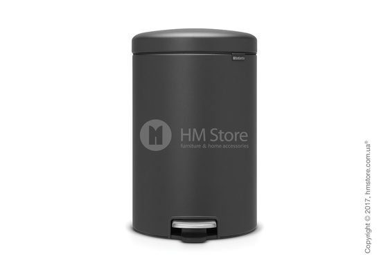 Ведро для мусора Brabantia Pedal Bin NewIcon Luxury 12 л, Mineral Infinity Grey