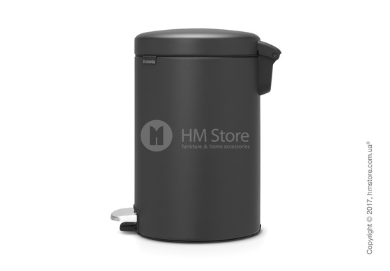 Ведро для мусора Brabantia Pedal Bin NewIcon Luxury 12 л, Mineral Infinity Grey