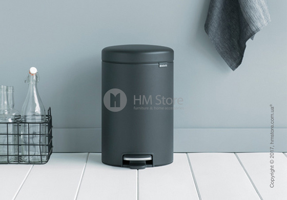 Ведро для мусора Brabantia Pedal Bin NewIcon Luxury 12 л, Mineral Infinity Grey