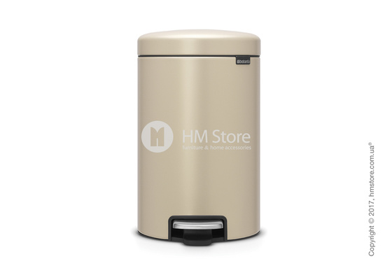 Ведро для мусора Brabantia Pedal Bin NewIcon Luxury 12 л, Mineral Golden Beach