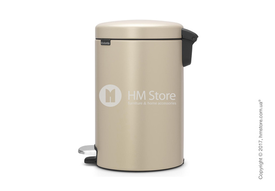 Ведро для мусора Brabantia Pedal Bin NewIcon Luxury 12 л, Mineral Golden Beach