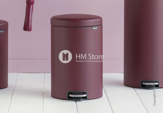 Ведро для мусора Brabantia Pedal Bin NewIcon Luxury 12 л, Mineral Windsor Red