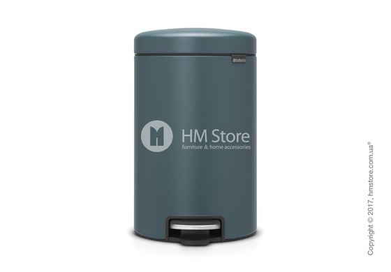 Ведро для мусора Brabantia Pedal Bin NewIcon Luxury 12 л, Mineral Reflective Blue