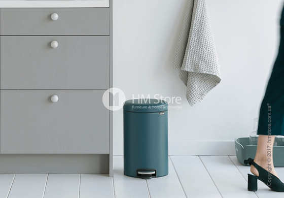 Ведро для мусора Brabantia Pedal Bin NewIcon Luxury 12 л, Mineral Reflective Blue