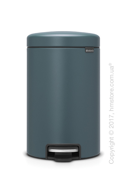 Ведро для мусора Brabantia Pedal Bin NewIcon Luxury 12 л, Mineral Reflective Blue